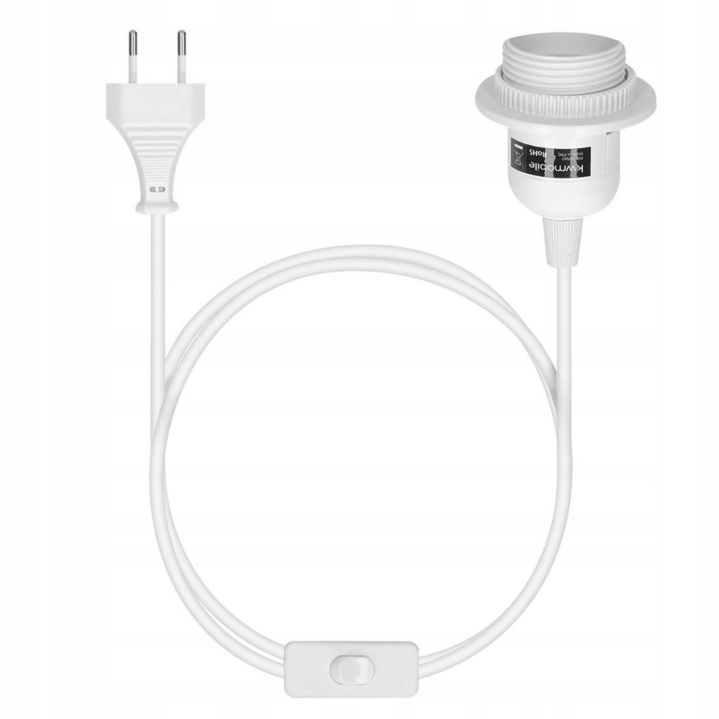 E27 socket with 3m cable Cable with switch E27 socket with switch