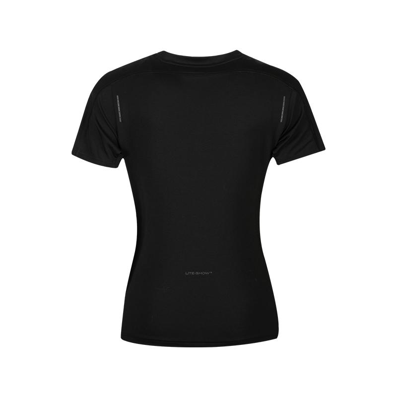 Asics Comfortable Breathable Soft Quick-Dry Short Sleeve T-Shirt Women Tops Black 2012C833-001