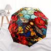 1pc Bee Garden Automatic Open/close Umbrella, 8-Rib Sturdy Structure, Portable Travel Umbrella, Parties, Everyday Use, Outdoor Accessory, Ar