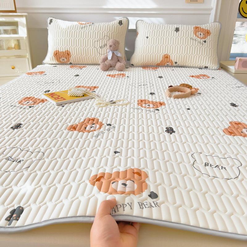 New Cartoon Comic Latex Summer Mat Washable Fresh Baby Ice Silk Summer Mat Child Air Conditioner Soft Seat