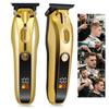 Electric Clippers Cordless Digital Display with LED Screen for Professional Barber Use Shaving and Oil Headcut Sculpting USB Rechargeable
