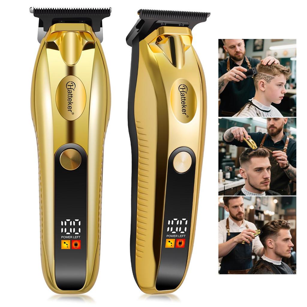 Electric Clippers Cordless Digital Display with LED Screen for Professional Barber Use Shaving and Oil Headcut Sculpting USB Rechargeable