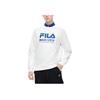 FILA Casual Loose Logo Knit Pullover Long Sleeve American Sweatshirt Men sweatshirt Standard-White F51M249215FWT