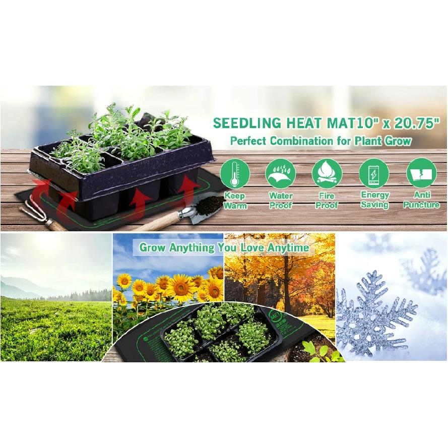 110V/220V Electric Heated Thermal Pads Waterproof Seedling Heating Mats for Seed Indoor Garden Hydroponics Plants Germination