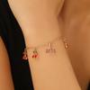Retro Double-Layer Cherry Bracelet: European & American INS Style with Ancient Chinese Influences