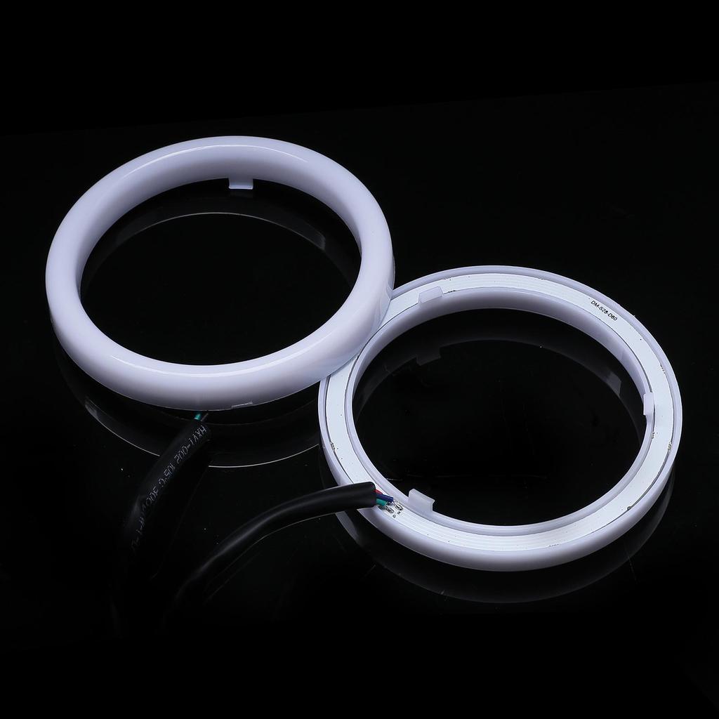 RGB Bluetooth APP-Controlled Dual Lens Headlight with Colorful Angel Eye Aperture