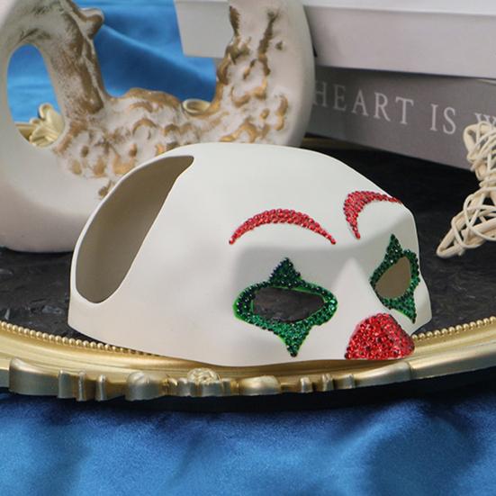 Clown Cat Mask Shiny Rhinestone Clown Mask Pets Cosplay Mask with Ear Holes