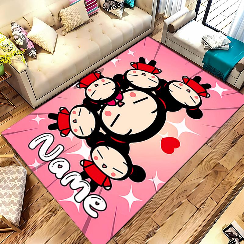 Custom Personalization Pucca Area Rug - Perfect For Kitchen, Bathroom,Laundry Room Decor Large Size Available,Gift All Seasons