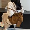 Suede Shoulder Bags for Women Large Capacity Totes Lightweight Underarm Bag Casual Shopper Handbag Solid Color Travel Bucket Bag KTB