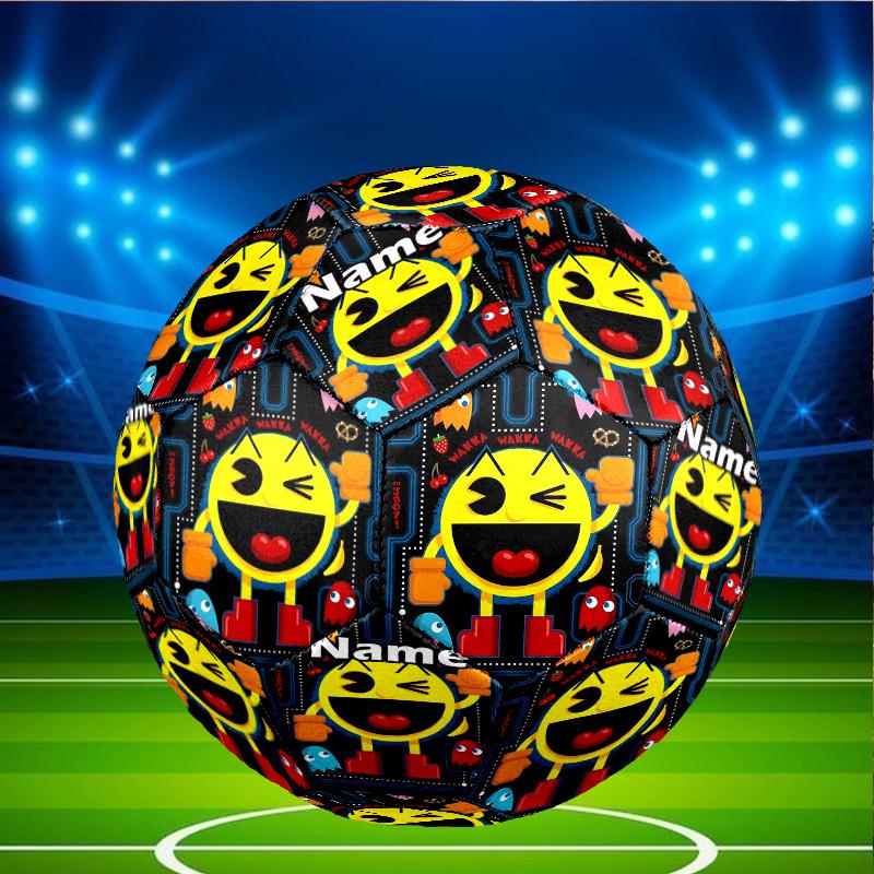 Custom Name Personalized PAC-A Print Size 5 Soccer Ball Training & Match Football, for Team, Kicking, Gift for Football Enthusiasts