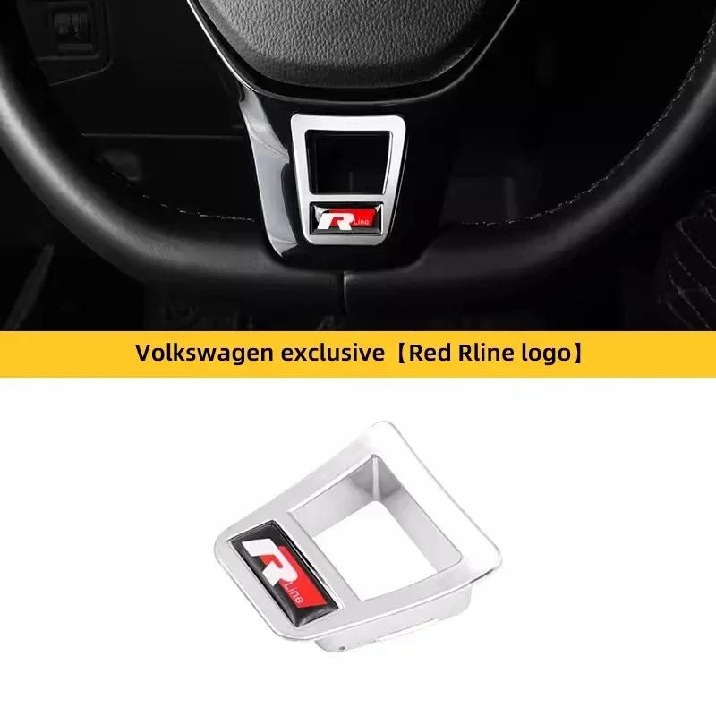 Emblems Volkswagen R Emblem Zinc Alloy Car Steering Wheel Trim Buckle For VW Golf Polo GTI Tiguan CC Passat Variant Jetta Santan zf6
