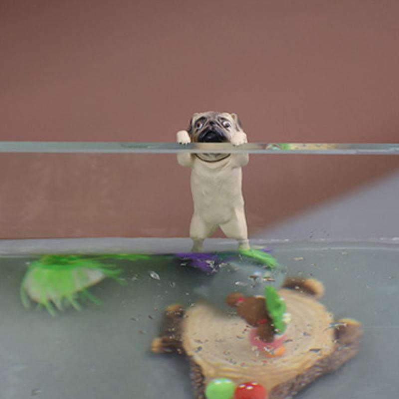 

Креативные украшения для собак для аквариума, ПВХ, каваи, мультяшная подвеска для собак, восхождение as the picture