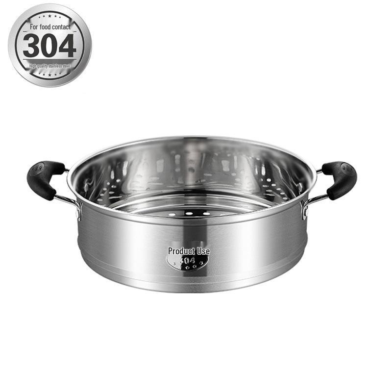 Vícevrstvá embosovaná nerezová sada napařovacích hrnců s napařovací podložkou potravinářské kvality a varnou základnou pro domácí a komerční použití