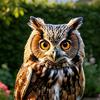 Owl Garden Stake, 2D Acrylic Owl Decoration, Outdoor Realistic Owl Yard Art Stake for Lawn Flower Bed Planter Decor