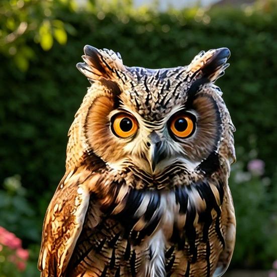 Owl Garden Stake, 2D Acrylic Owl Decoration, Outdoor Realistic Owl Yard Art Stake for Lawn Flower Bed Planter Decor