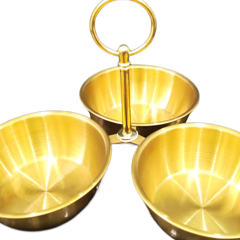 Servírovací mísy Sada Stojan na svačinu s miskami Nerezový servírovací stojan na koření 3