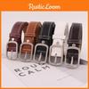 Style Unisex Retro Fashion Leather Belt With Metal Buckle Outdoor Girdle Casual