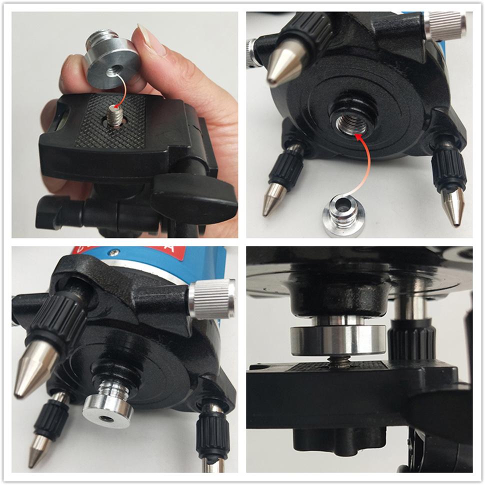 ZOKOUN Adaptor filet interior 1/4" la filet exterior 5/8" pentru lasere cu fir de 5/8" și telemetrie cu nivel laser, cu trepied sau suport de 1/4"