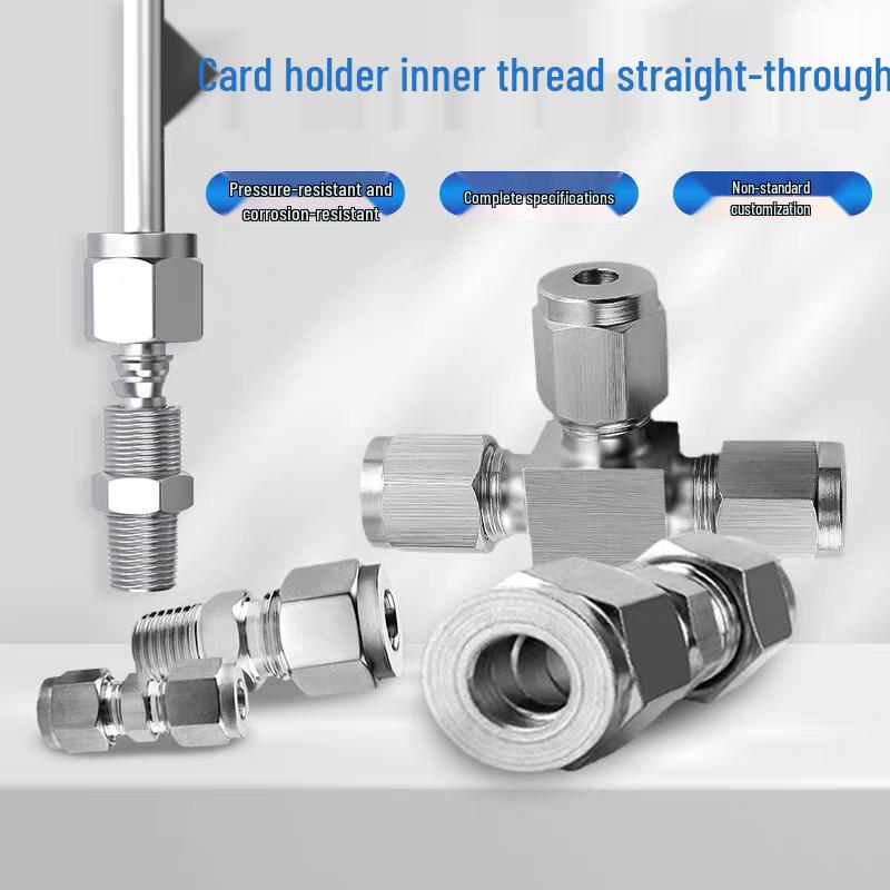 304 Stainless Steel T-Type Tee Connector for Metric/Imperial Pipes