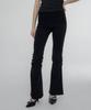 CHICKS Unfold Shirred Bootcut Pants Light Grey