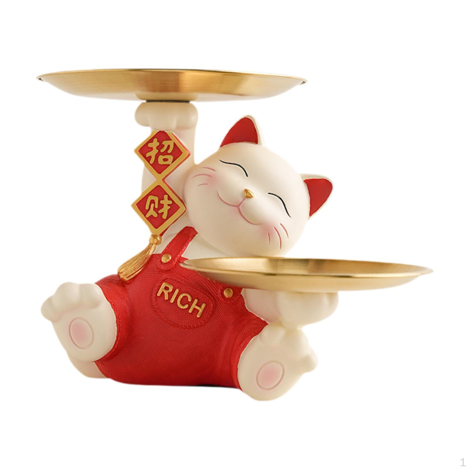 

Очаровательный набор для хранения фигурок кошек для домашнего декора красный