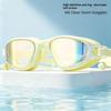 Adult Swimming Goggles Anti Fog HD Waterproof Oversized Frame Adjustable Strap for Men Women Beach Swim