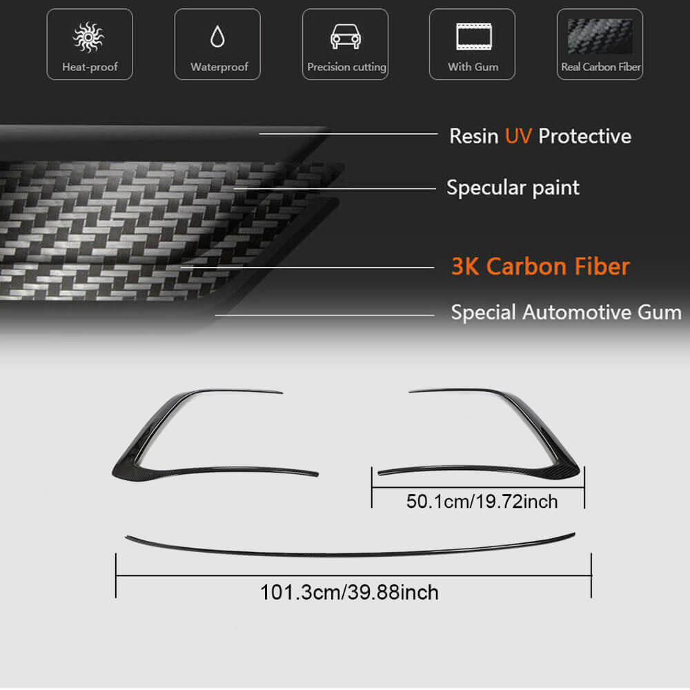 Front Bumper Pads (for GTI HB, Dry Carbon) for Volkswagen Golf 8