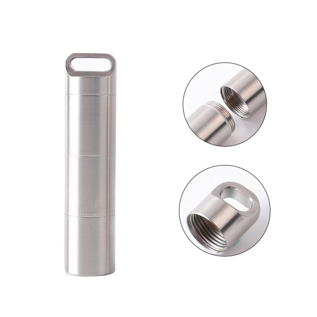 Waterproof Pill Capsule Case Box Bottle Container Outdoor Travel EDC Emergency