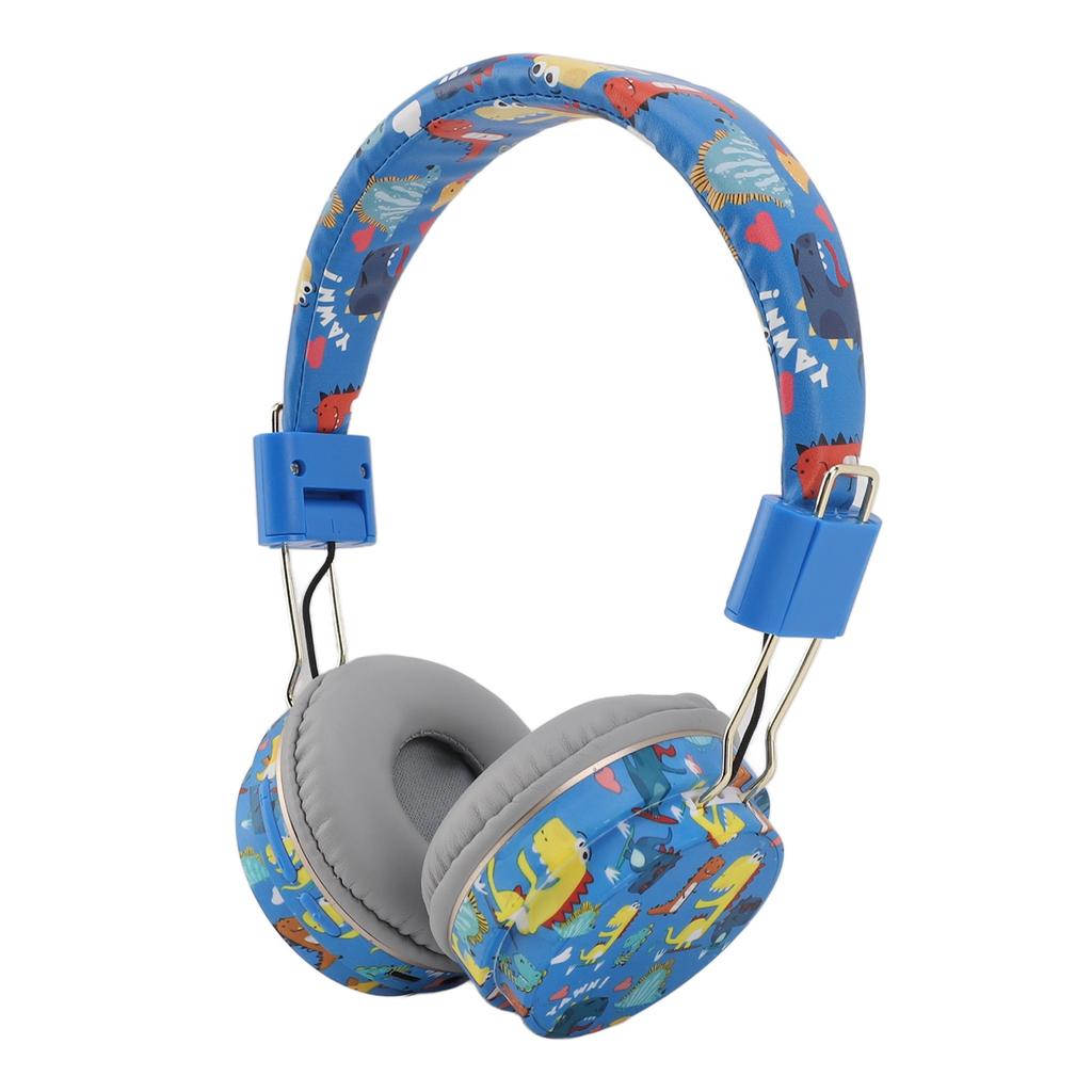 Cute Blue Dinosaur Headphones Wireless Bluetooth Headphones Foldable Portable Headsets for Music