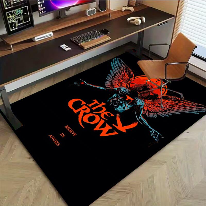 1pc The Crow Carpet, Office Rug Outdoor Mat Home Decor Area Carpet Festival