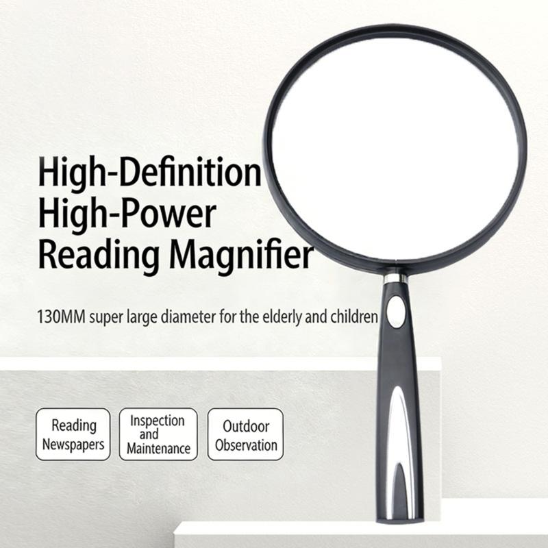 2 Time/1.5 Time Magnifying Glass Shatterproof Design Nonslip Handle Perfect for Close Work Reading by Elderly Adults Nature Exploration