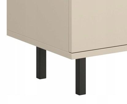 Focus Cashmere RTV Cabinet 135 Cm - Black Legs