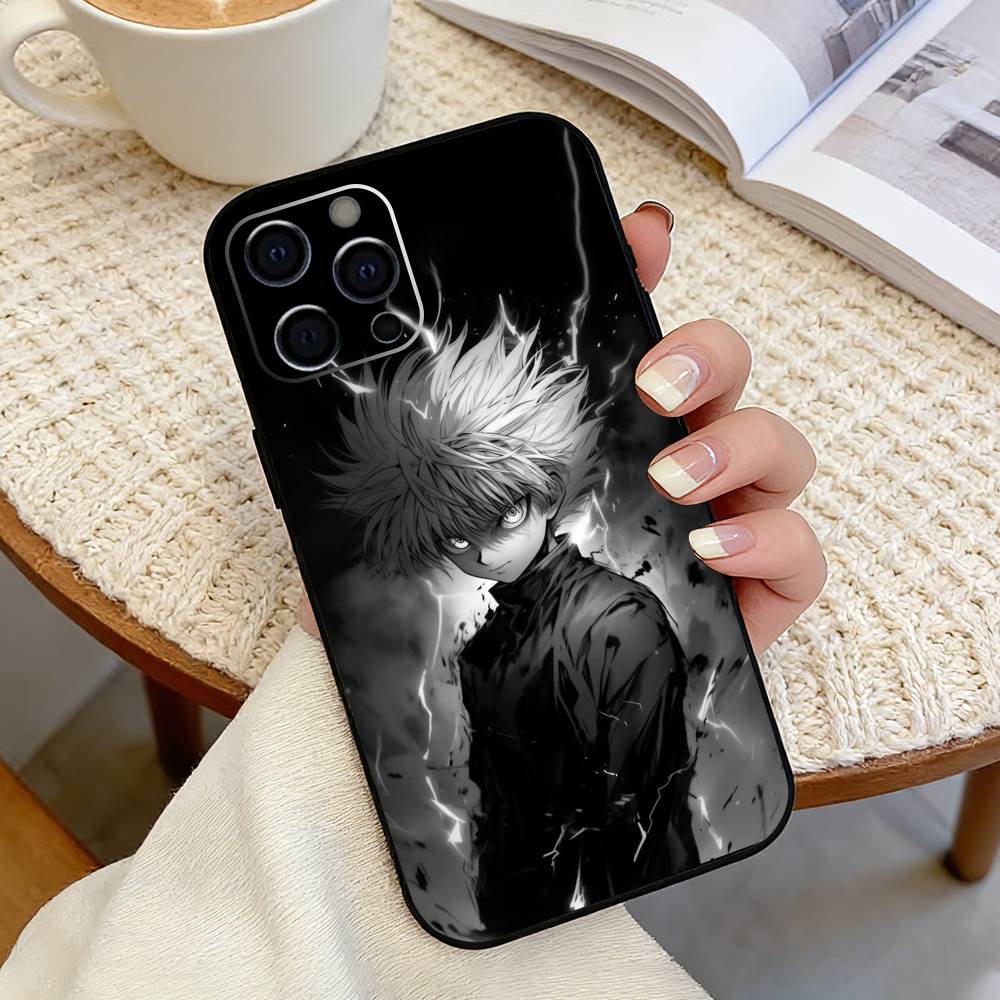 Killua HXH-h  X Hunter Phone Case For iPhone 17,16,15,14,13,12,11 Plus,Pro Max,XS,Soft Silicone Black Cover