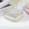 Luxury Travel Earrings Storage Case Square Portable Ring Holder Studded Jewelry Organizer  Makeup