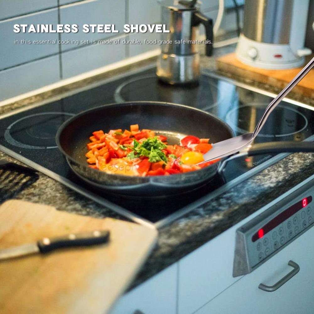 Kuchařské náčiní, Sada kuchyňského náčiní z nerezové oceli 304, Rukojeť z růžového dřeva proti opaření, Nejlepší kuchyňské nářadí od Leeseph