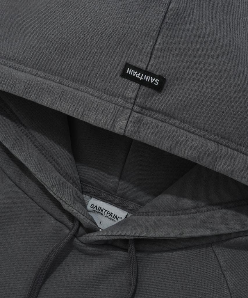 Sp Garment Dying League Hood-Charcoal