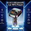 Bluetooth 5.3 FM Transmitter Car Charger Car Radio Modulator MP3 Player with 36W PD QC3.0  Quick Charge Adapter Colorful Lights