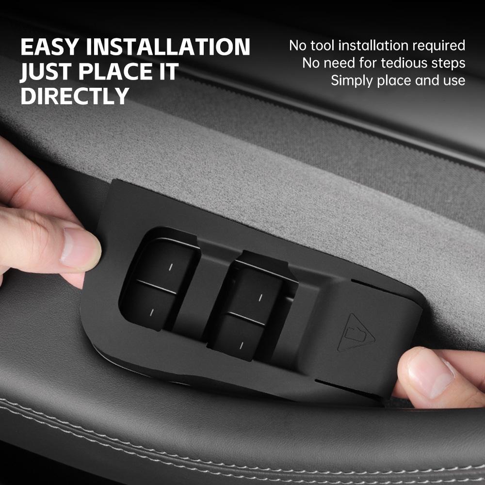 For Tesla Model Y Juniper 2026-2026  LHD Window Lift Switch Guard Plate  Lifting Control Decorative Cover Interior Accessories