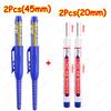 NEW Long Head Nib Deep Hole Markers Pen 20mm/45mm Waterproof White Tile Carpenter Pen for Woodworking Black/Blue/Red Ink