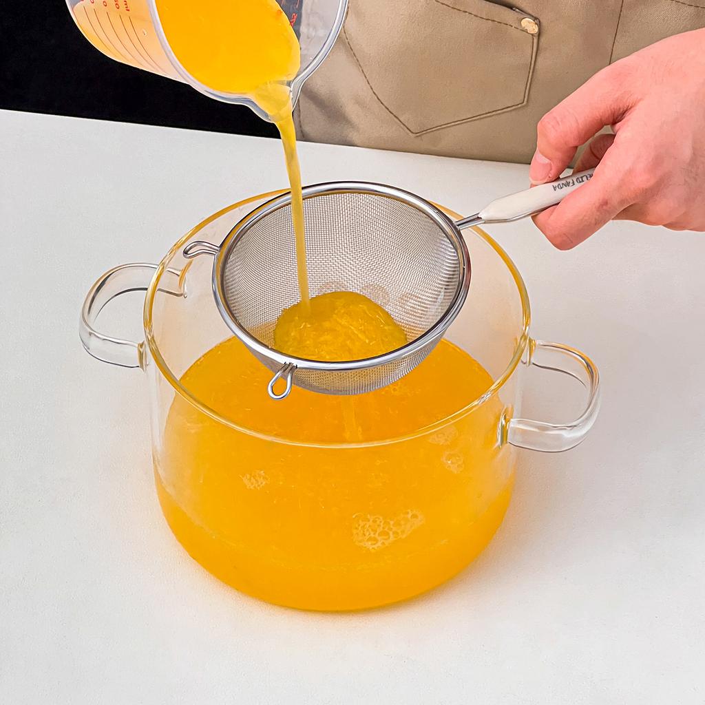 304 Stainless Steel Colander Durable Residue Strainer Plastic Handle Fine Mesh Oil Skimmer Spoon Flour Sieve Kitchen Accessories