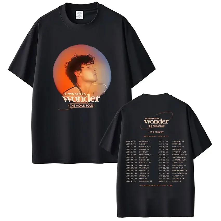 

Rapper Singer Shawn Mendes on The Road Again Tour 2025 Album Merch T Shirt Men Fashion Overd Short Sleeve T-shirt Streetwear#Color XXXXXL