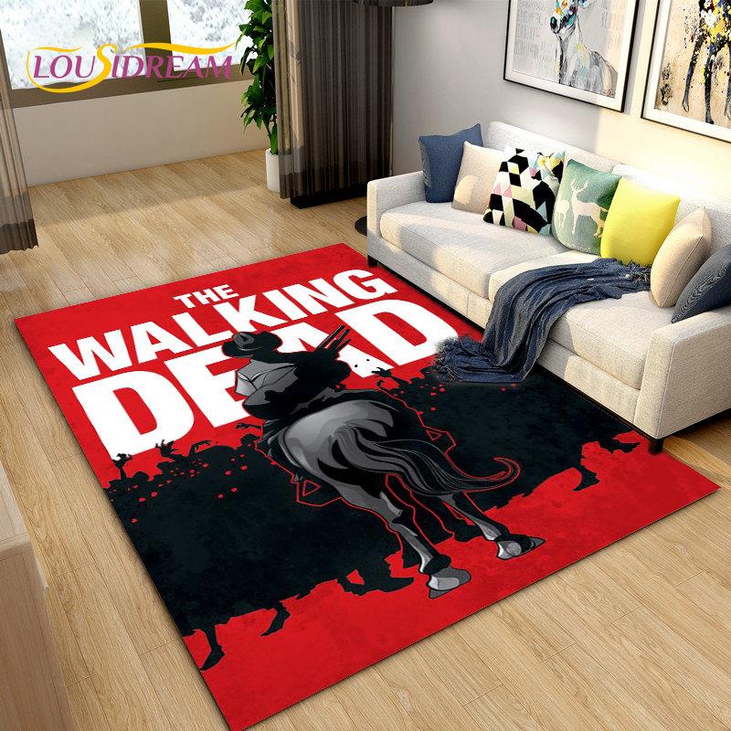 The Walking Dead Horror Area Rug Large,Carpet Rug for Living Room Bedroom Sofa Doormat Decoration,Kids Play Non-slip Floor Mat