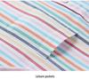 Men's Summer Striped Short-Sleeve Cotton Shirt with Turn-Down Collar