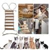 Cat Bridge for Cats Cage Sisal Wooden Rope Ladder Pet Furniture Kitten Step Scratcher Post Kitten Toys Tree Various Sizes