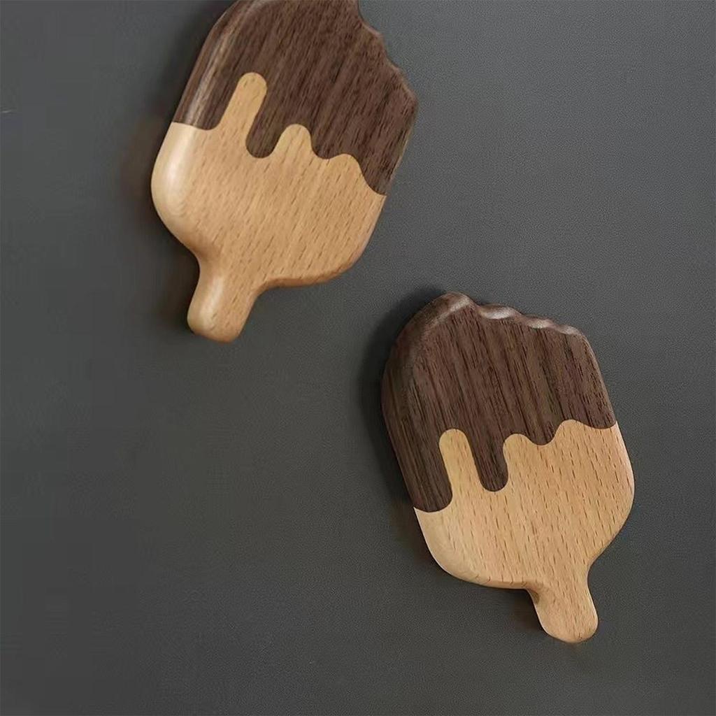 Magnetic Walnut Bottle Opener , Ice Cream Model,Suitable for Home Decoration and Bar