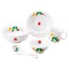 Very Hungry Dinnerware Dishwasher and Microwave Made in 807741 "The Caterpillar" Children's Set, Ceramic, Safe, Children's Dinnerware, Gift, 5-Piece