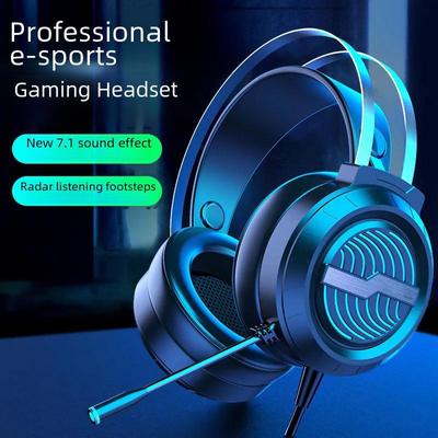 Gaming Headset with USB Wired Microphone, 7.1 Channel Surround Sound for Desktop, Notebook, and Mobile.