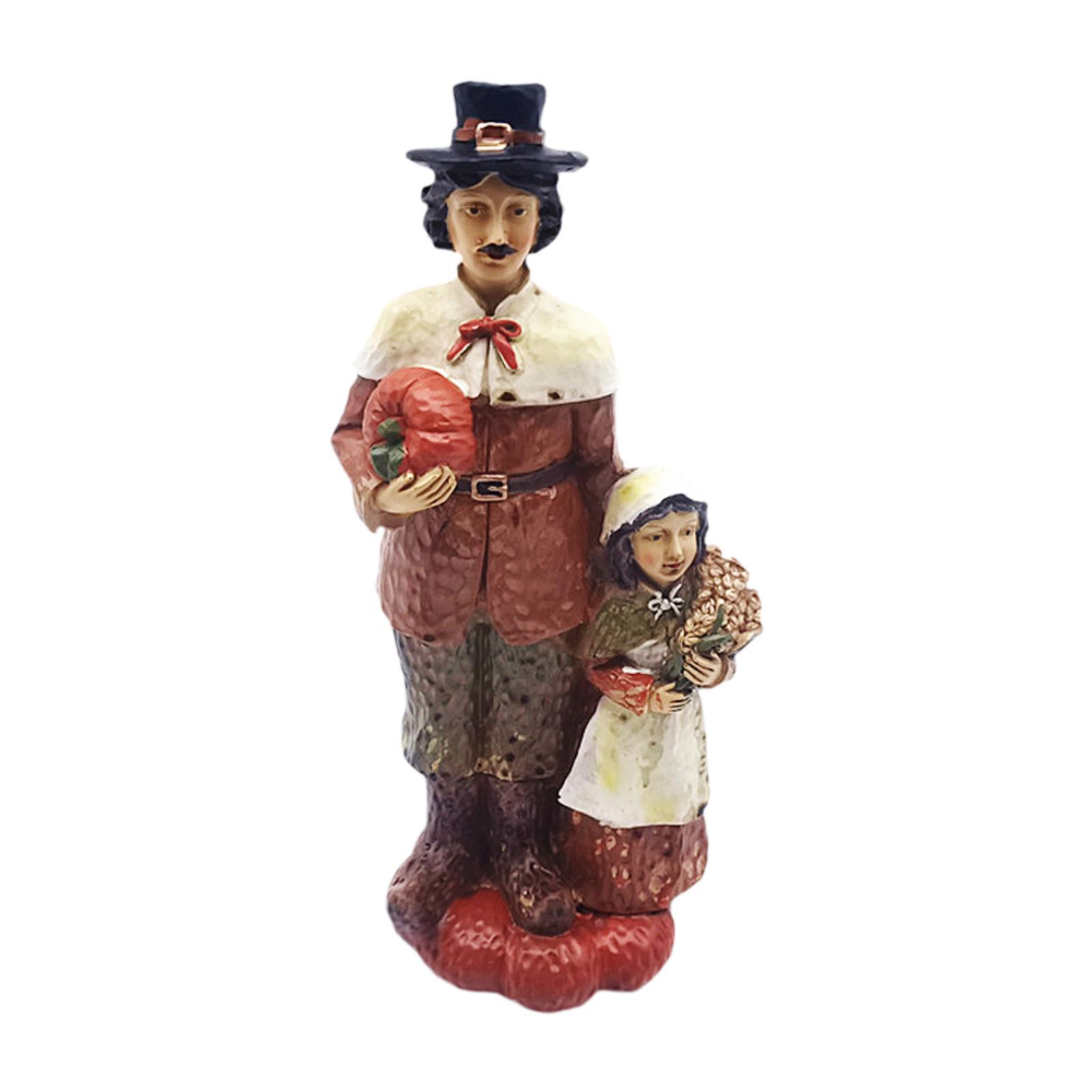 

Figure Sculpture Fall Harvest Decoration Creative Character Decorative Figurine for Cabinet Bookshelf Bedroom Fireplace Entrance