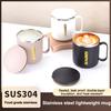 1Pc 304 Stainless Steel Thermal Mug Heat-Resistant Large Capacity Coffee Cup 400Ml Double-Layered Vacuum Flask