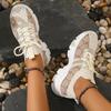 Modne Codzienne Buty na Grubej Podeszwie Podwyższające dla Kobiet Nowe Duże Rozmiary 43 Damskie Buty Retro Mieszane Kolory Trampki Damskie Zapatos 2025
